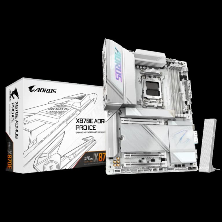 GIGABYTE X870E AORUS PRO X3D ICE, белый цвет