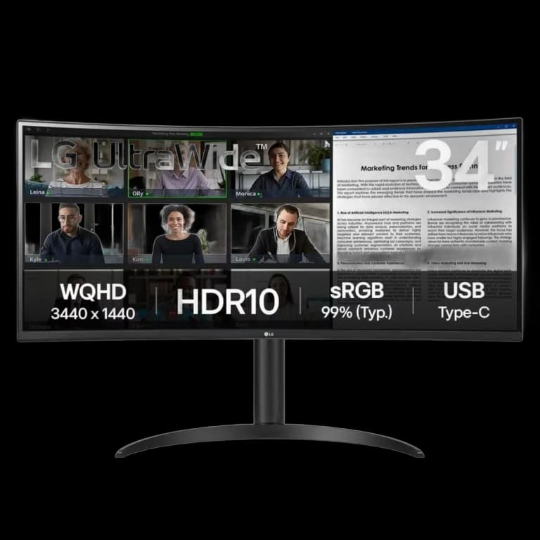 3.5K монитор LG UltraWide 34WR55QK-B