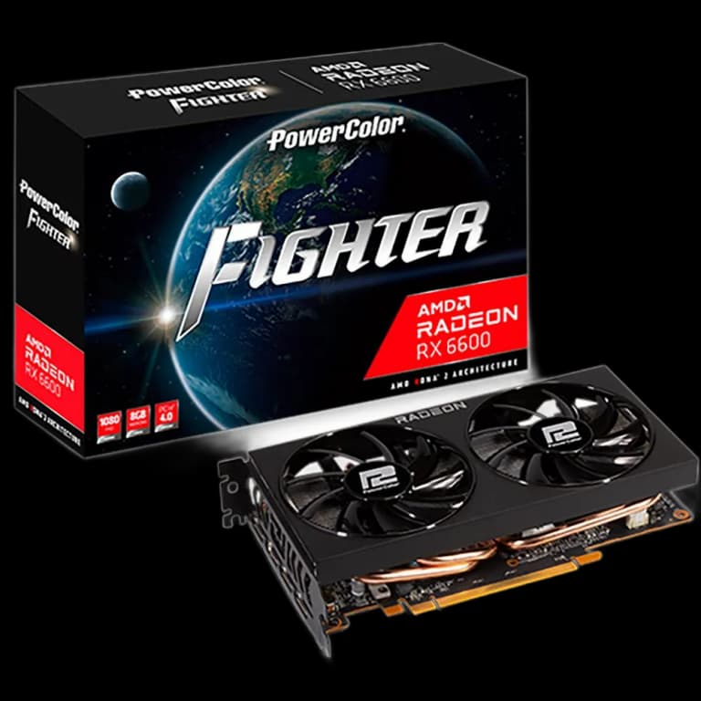 PowerColor Radeon RX 6600 Fighter - 8GB, черный цвет