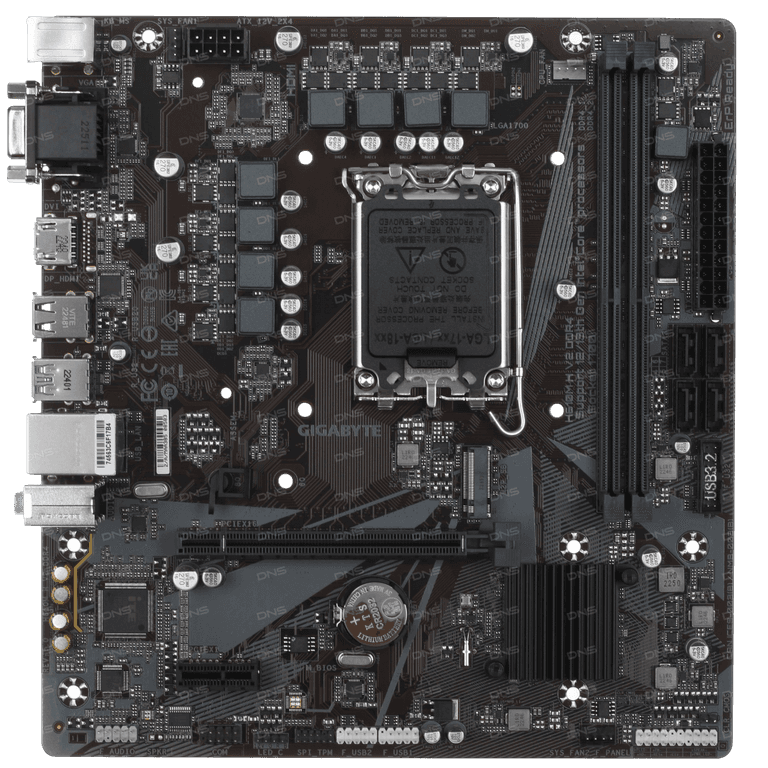 Gigabyte H610M H V2 - DDR4, черный цвет