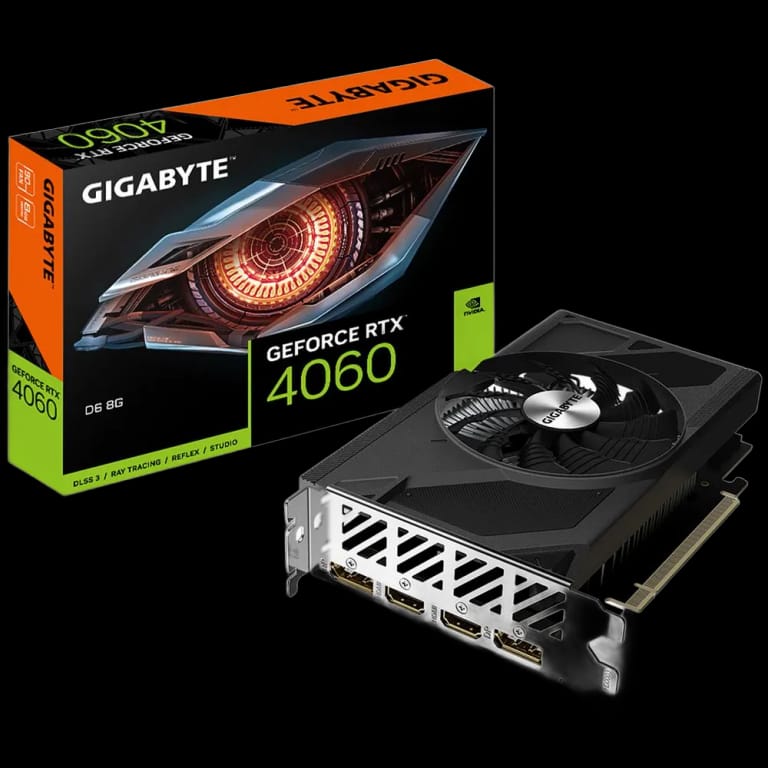 Видеокарта Gigabyte RTX4060 D6 8GB GDDR6 128-bit DPx2 HDMIx2 1FAN RTL  
