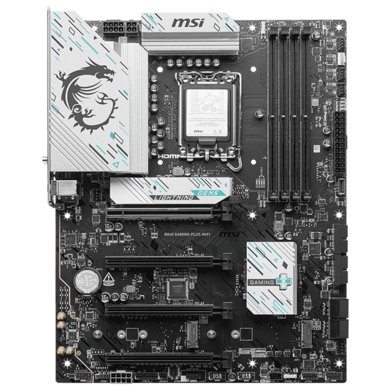 Материнская плата MSI B850 GAMING PLUS WIFI B850, AM5, 4*DDR5, 4*PCIEx16, 3*M.2, 3*TypeC, 1*USB3.2Gen2, 5*USB3.2Gen1, 8*USB2.0, 4*SATA3.0, 5G, DP, ATX, RTL