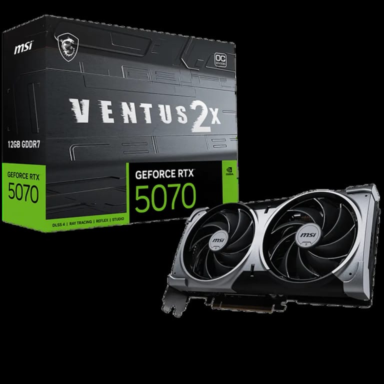 Видеокарта MSI RTX5070 VENTUS 2X OC 12GB GDDR7 192bit 3xDP HDMI 2FAN RTL