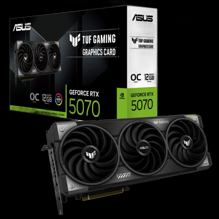 Видеокарта ASUS RTX5070 TUF GAMING 12GB GDDR7 192bit 3xDP 2xHDMI 3FAN RTL [TUF-RTX5070-O12G-GAMING]