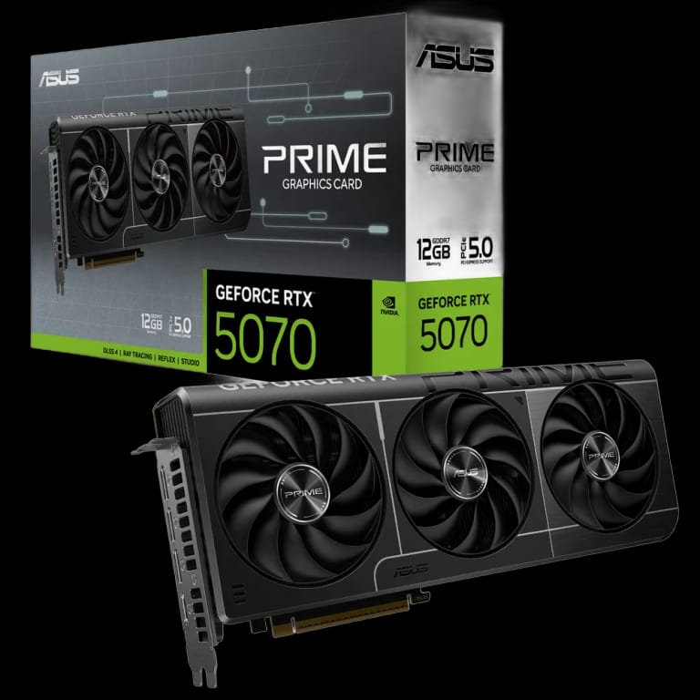 Видеокарта ASUS RTX5070 PRIME 12GB GDDR7 192bit 3xDP HDMI 3FAN RTL [PRIME-RTX5070-12G]