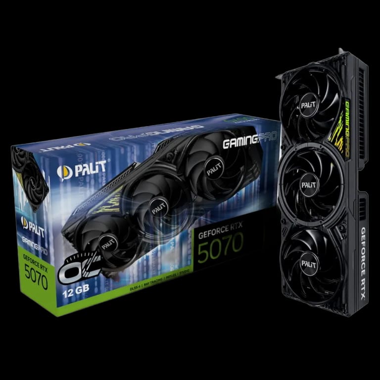 Видеокарта Palit RTX5070 GAMINGPRO OC 12GB GDDR7 192bit 3xDP HDMI 3FAN RTL