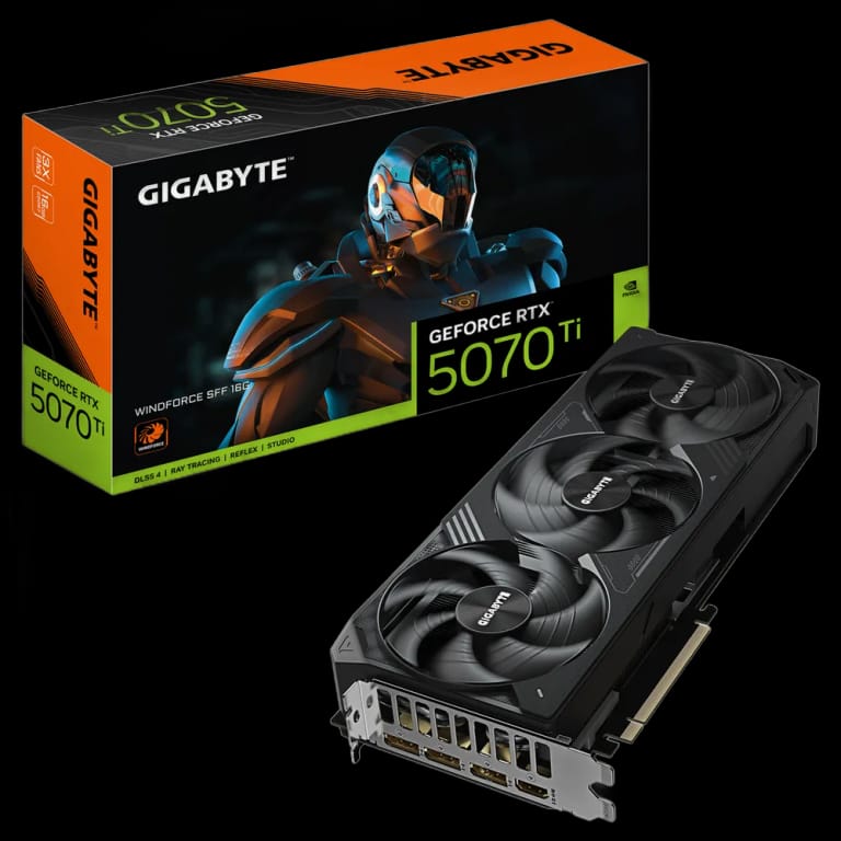 Видеокарта Gigabyte RTX5070Ti WINDFORCE SFF 16GB GDDR7 256bit 3xDP HDMI 3FAN RTL