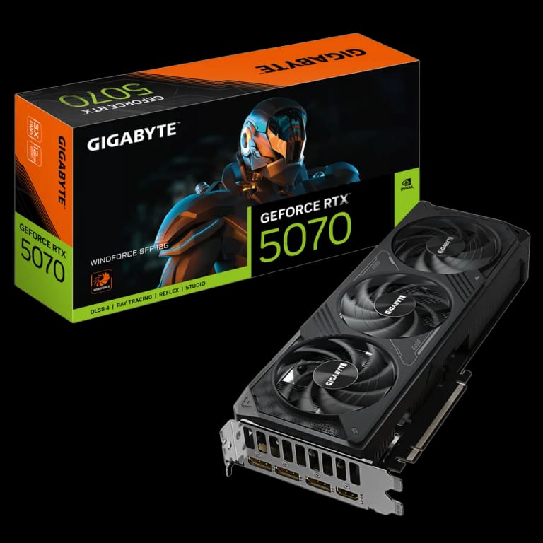 Видеокарта Gigabyte RTX5070 WINDFORCE SFF 12GB GDDR7 192bit 3xDP HDMI 3FAN RTL