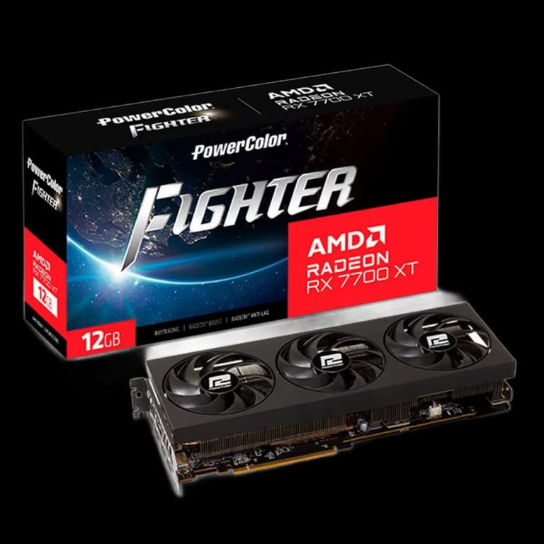 Видеокарта PowerColor RX7700XT Fighter 12GB GDDR6 256-bit DPx3 HDMI 3FAN RTL 