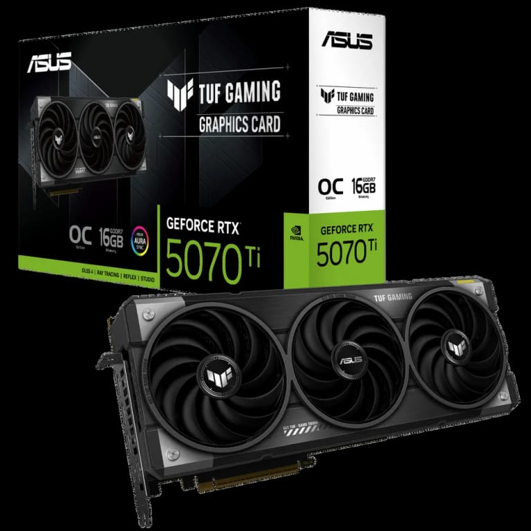 Видеокарта ASUS RTX5070Ti TUF GAMING 16GB GDDR7 256bit 3xDP 2xHDMI 3FAN RTL [TUF-RTX5070TI-O16G-GAMING]