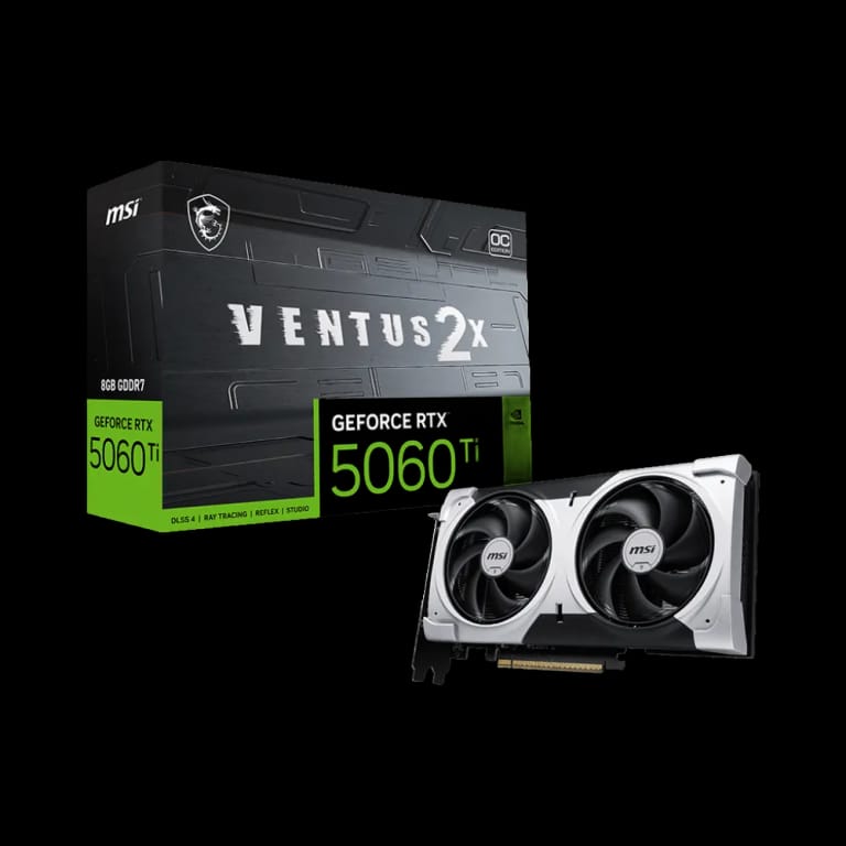 Видеокарта MSI RTX5060Ti VENTUS 2X OC PLUS 8GB GDDR7 128bit 3xDP HDMI 2FAN RTL
