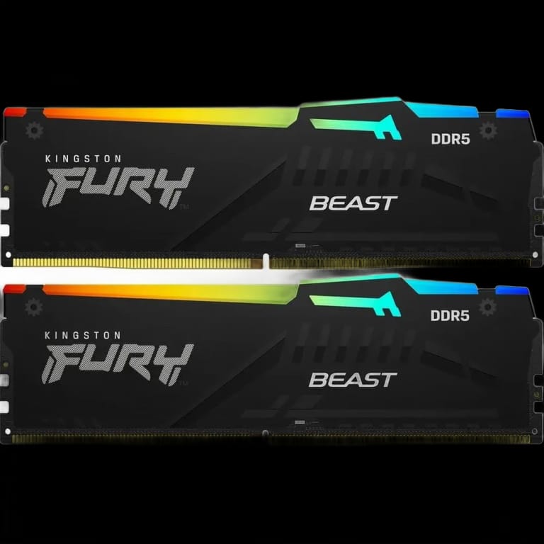 Модуль памяти Kingston KF560C36BBE2AK2-64 DDR5 64Gb 6000Mhz CL36 K2 Kingston Fury Beast RGB кит 2x32Гб
 