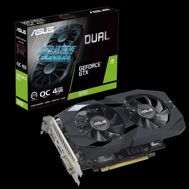 Видеокарта ASUS DUAL-GTX1650-O4GD6-P-EVO /GTX1650,DVI,HDMI,DP,4G,D6