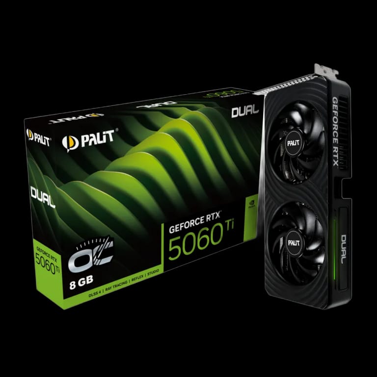 Видеокарта Palit RTX5060Ti DUAL OC 8GB GDDR7 128bit 3xDP HDMI 2FAN RTL