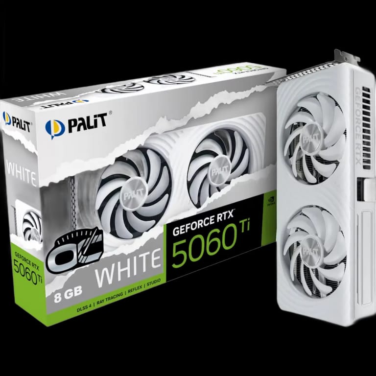 Видеокарта Palit RTX5060Ti WHITE OC 8GB GDDR7 128bit 3xDP HDMI 2FAN RTL
