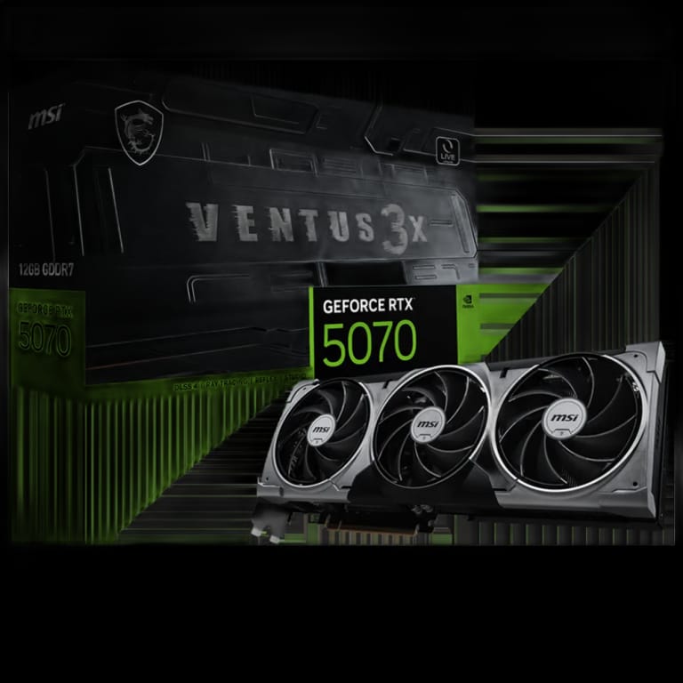 Видеокарта MSI RTX5070 VENTUS 3X 12GB GDDR7 192bit 3xDP HDMI 3FAN RTL