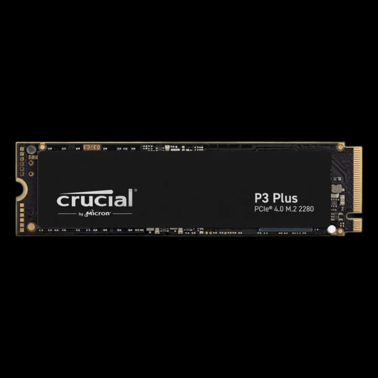 Твердотельный накопитель SSD Crucial P3 Plus 1TB PCIe M.2 2280 SSD  NVMe (PCIe Gen 4 x4), 3D NAND, R/W 3600/5000MB/s, TBW 220, DWPD 0