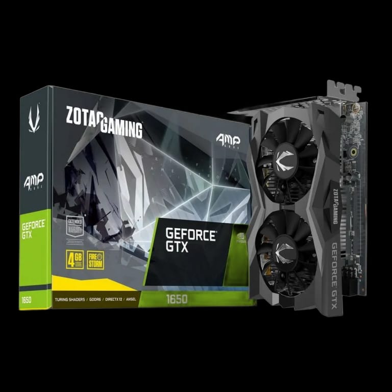 Видеокарта Zotac GTX1650 GAMING AMP Core 4GB 128bit GDDR6 DVI-D HDMI DP RTL {20}