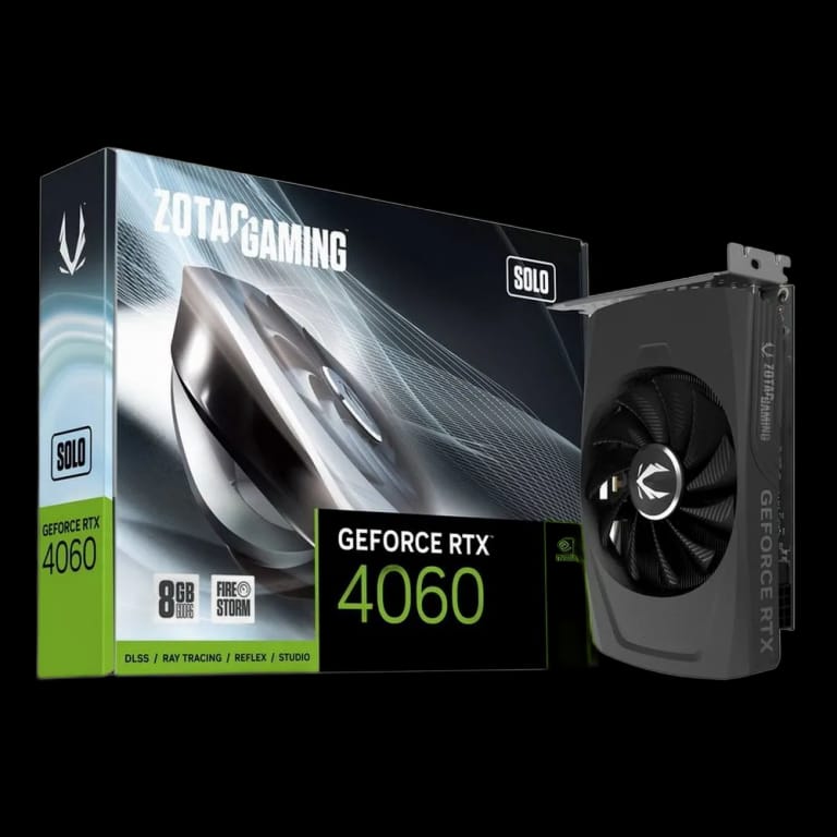 Видеокарта Zotac RTX4060 8GB SOLO GDDR6 128bit 3xDP HDMI 1FAN Lite Pack