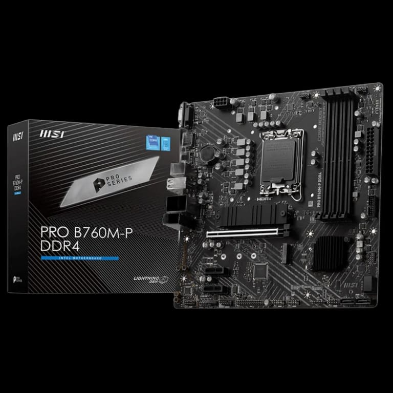 Материнская плата MSI PRO B760M-P DDR4 DDR4,B760,LGA1700,4DDR4,1PCI-Ex16,2PCI-Ex1,2M.2,4SATA3,1USB3.2 , Gen2(C)