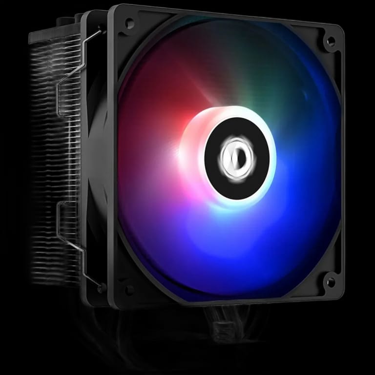 Вентилятор ID-Cooling Кулер ID-COOLING SE-214-XT LGA1700/1200/115X/AM4 (16шт/кор, TDP 180W, PWM, 4 тепл.трубки прямого контакта, FAN 120mm, Dynamic Multi-Color LED) RET (303789)