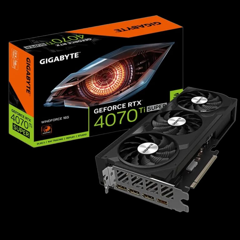 Видеокарта Gigabyte RTX4070Ti SUPER WINDFORCE 16GB GDDR6X 256bit 3xDP HDMI 3FAN RTL