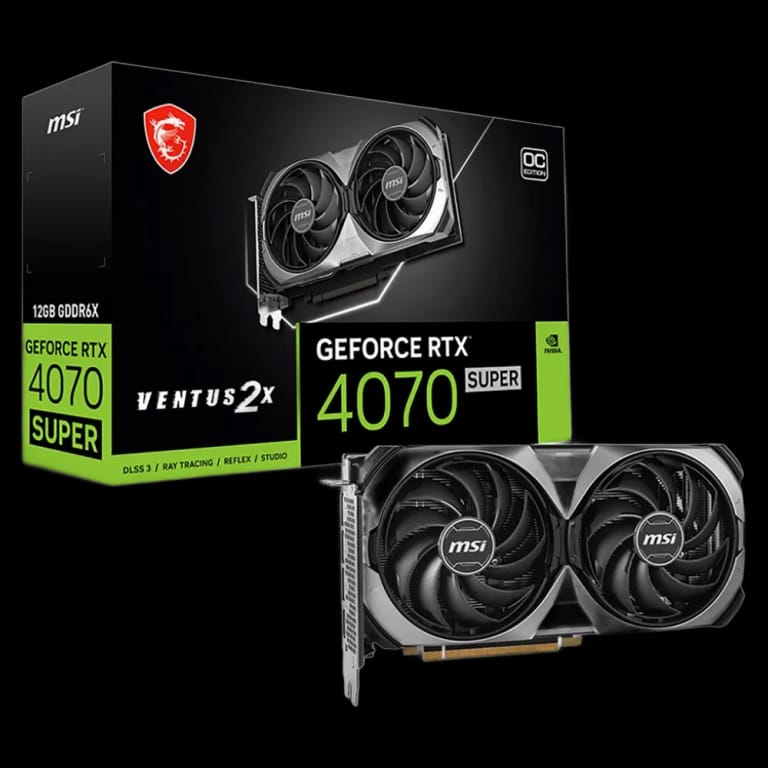 Видеокарта MSI RTX4070 SUPER VENTUS 2X OC 12GB GDDR6X 192bit 3xDP HDMI 2FAN