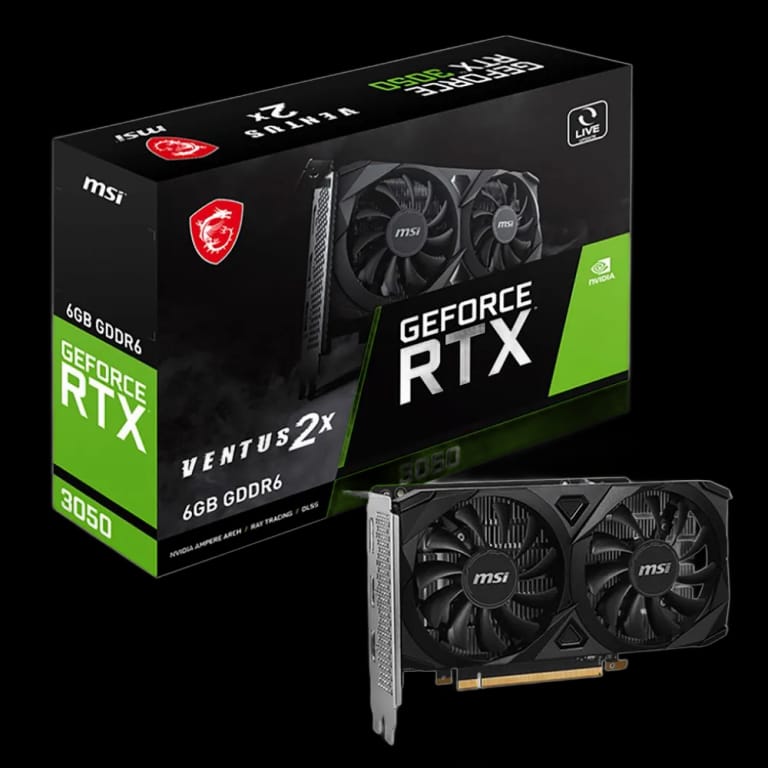 Видеокарта MSI RTX3050 VENTUS 2X 6G 6GB GDDR6 96bit DP 2xHDMI 2FAN RTL
