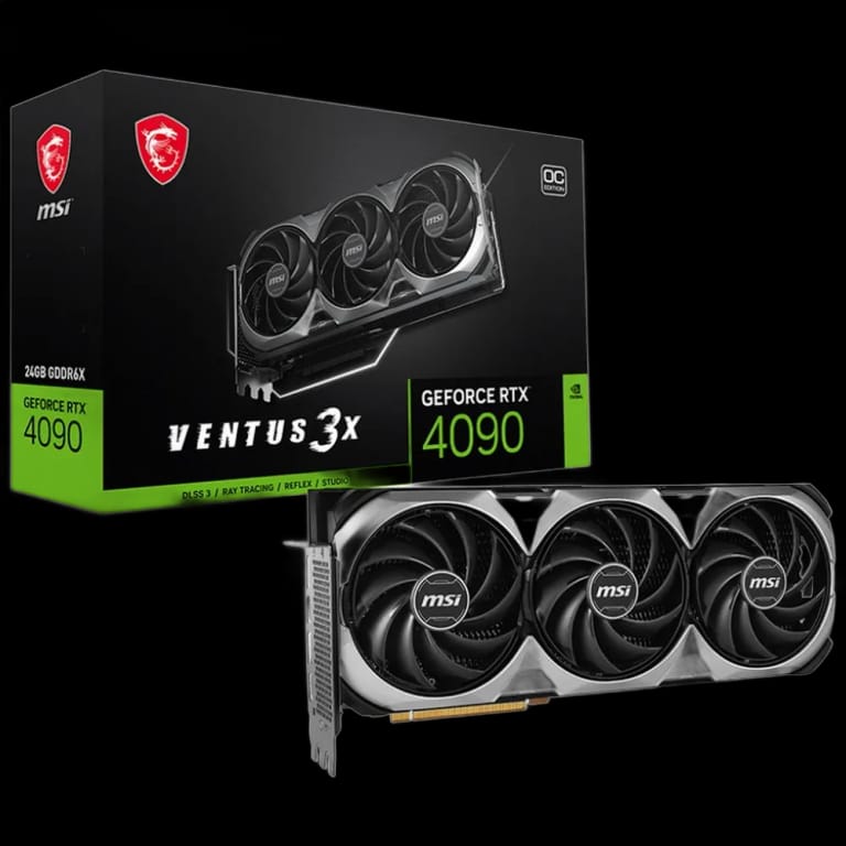 Видеокарта MSI RTX4090 VENTUS 3X E OC 24GB GDDR6X 384bit 2xDP 2xHDMI 3FAN RTL