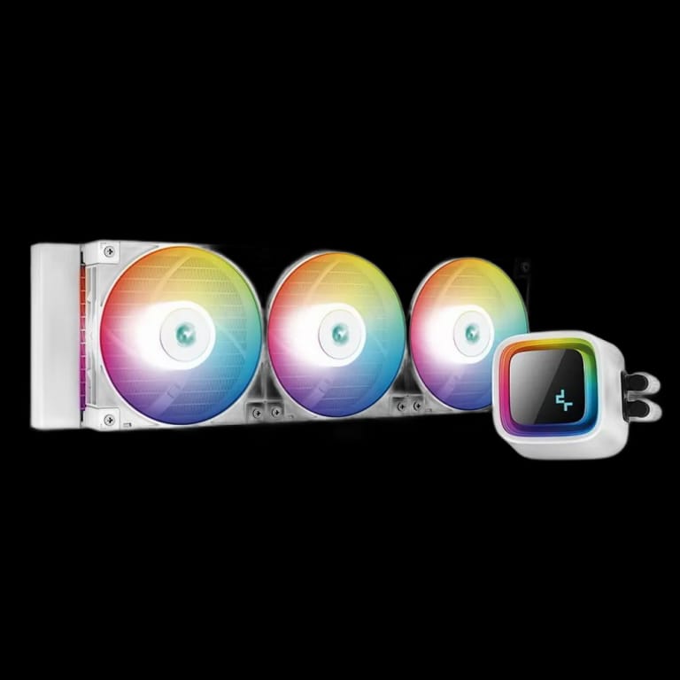 Жидкостная система охлаждения Deepcool LS720 WH R-LS720-WHAMNT-G-1 360mm, Intel LGA2066/2011-v3/2011/1700/1200/1151/1150/1155, AMD sTRX4/sTR4/AM5/AM4 (727644)