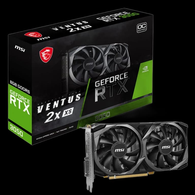 Видеокарта MSI RTX3050 VENTUS 2X XS 8GB OC GDDR6 128-bit DP HDMI DL-DVI-D 2FAN RTL 