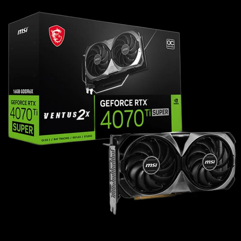 Видеокарта MSI RTX4070Ti SUPER VENTUS 2X OC 16GB GDDR6X 256bit 3xDP HDMI 2FAN RTL