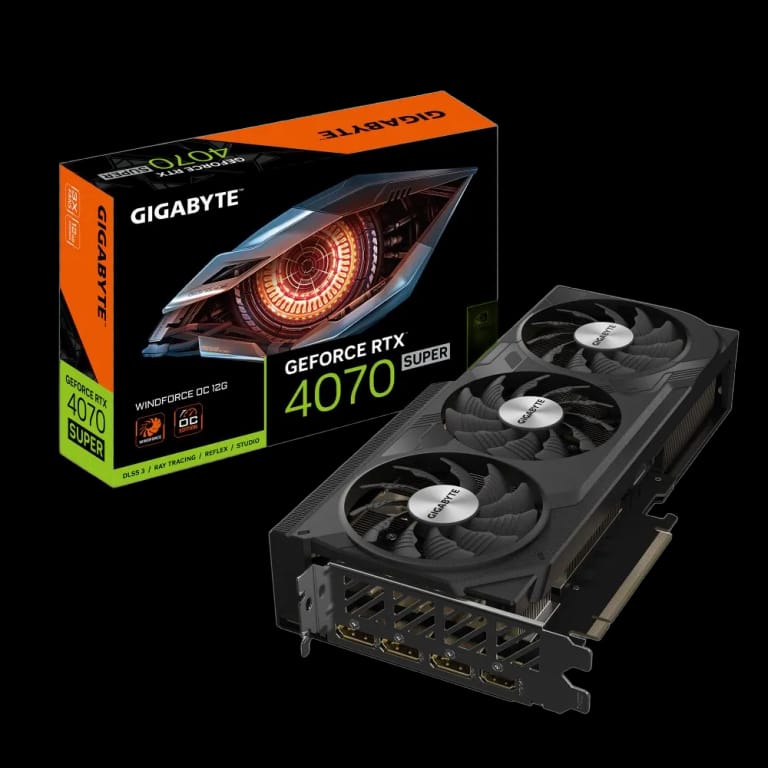 Видеокарта Gigabyte RTX4070SUPER WINDFORCE OC 12GB RTL 