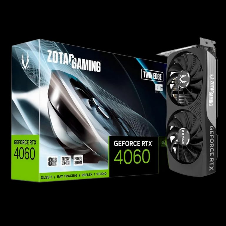 Видеокарта RTX 4060 Twin Edge OC 8GB GDDR6 128bit 3xDP HDMI 2FAN Medium Pack