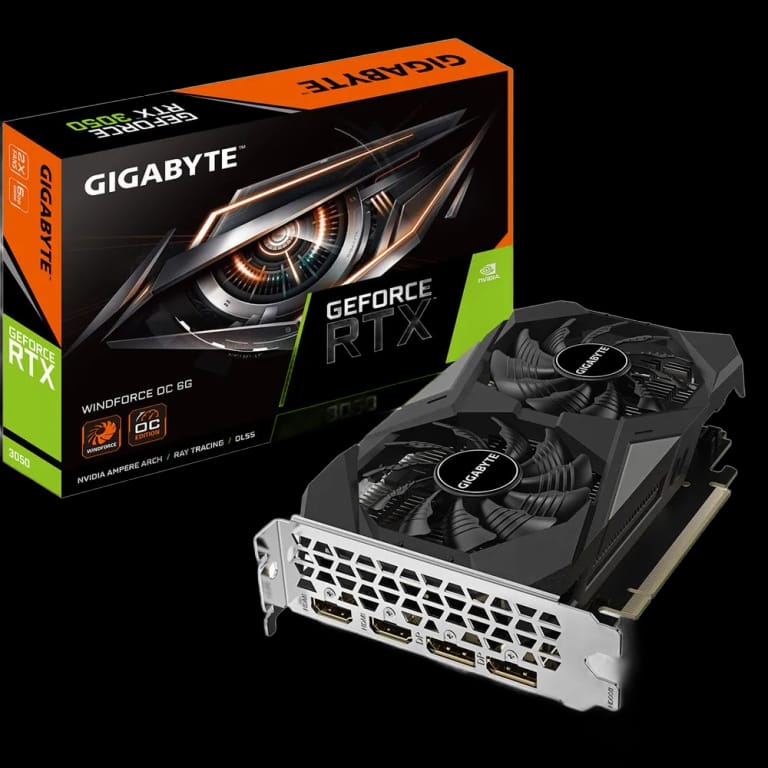 Видеокарта Gigabyte RTX3050 WINDFORCE OC 6GB GDDR6 96bit 2xDP 2xHDMI 2FAN RTL