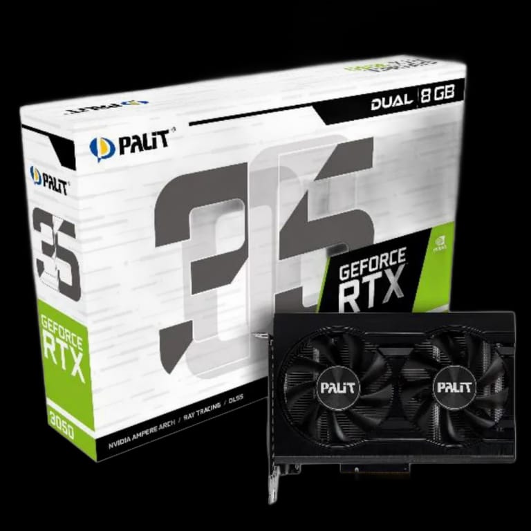 Видеокарта Palit RTX3050 DUAL 8GB |NE63050018P1-1070D| GDDR6 128bit DVI HDMI DP (243703)