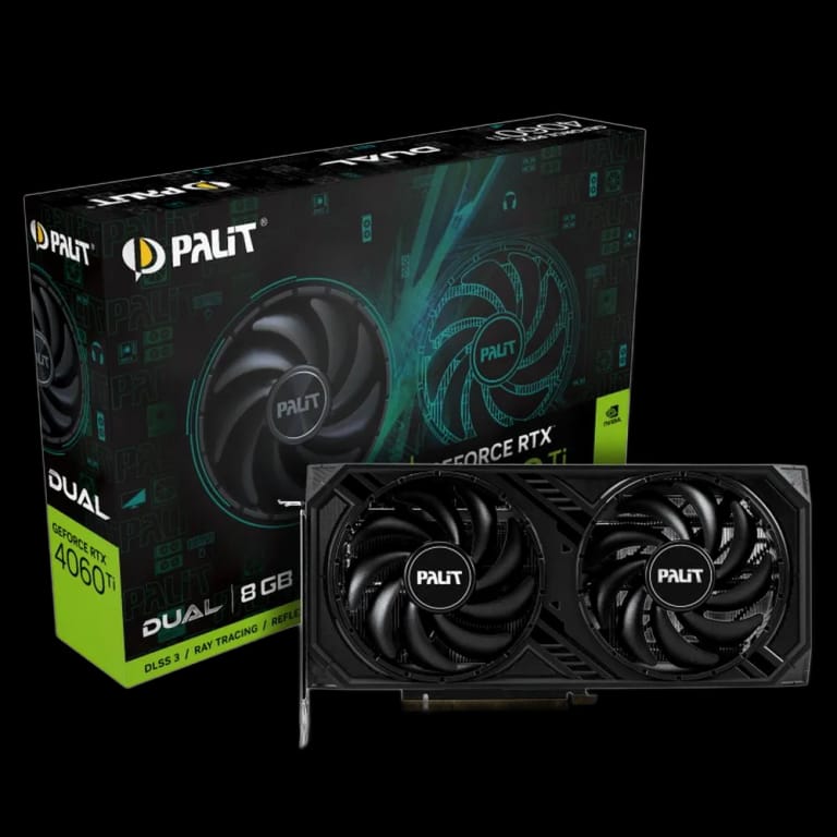 Видеокарта Palit RTX4060Ti DUAL 8GB GDDR6 128bit 3xDP HDMI 2FAN RTL