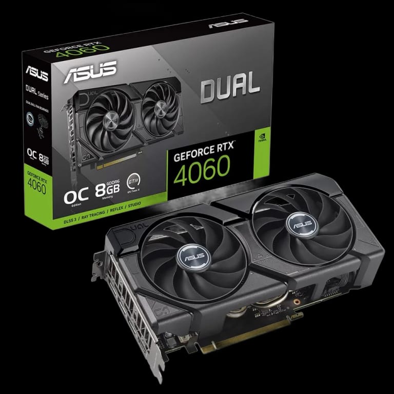 Видеокарта ASUS DUAL-RTX4060-O8G-EVO /RTX4060,HDMI,DP*3,8G,D6