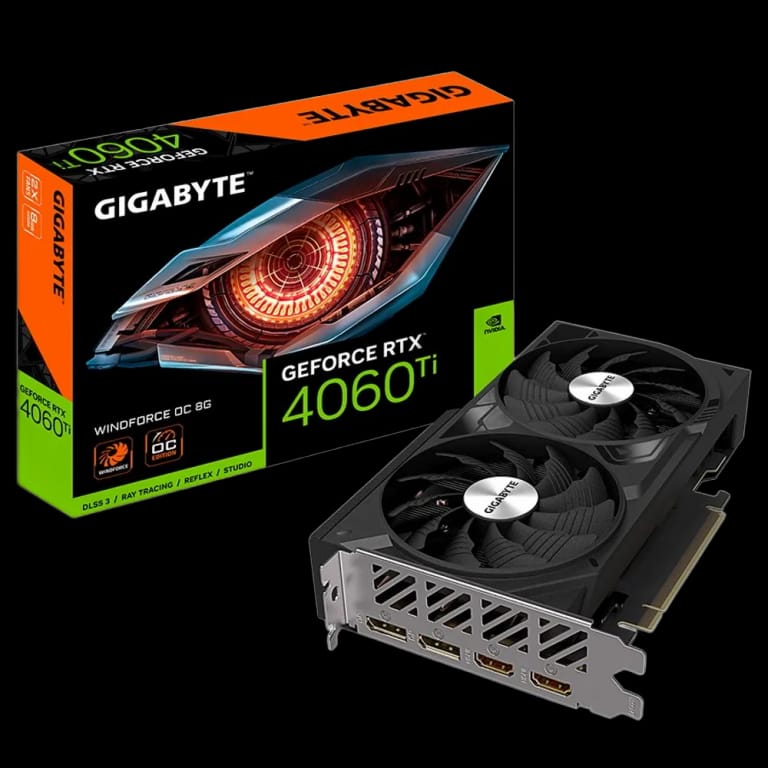 Видеокарта Gigabyte RTX4060Ti WINDFORCE OC 8GB GDDR6 128-bit DPx2 HDMIx2 2FAN ATX RTL 