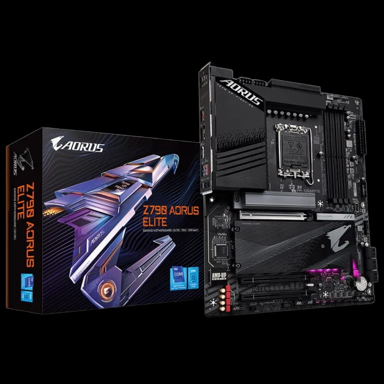 Материнская плата Gigabyte Z790 AORUS ELITE, Socket 1700, Intel®Z790, 4xDDR5-4800, HDMI+DP, 3xPCI-Ex16, 6xSATA3(RAID 0/1/5/10), 4xM.2, 8Ch Audio, 1x2.5GbLan, (4+4)xUSB2.0, (5+2)xUSB3.2, (1+1)xUSB3.2 Type-C™, ATX, RTL {}