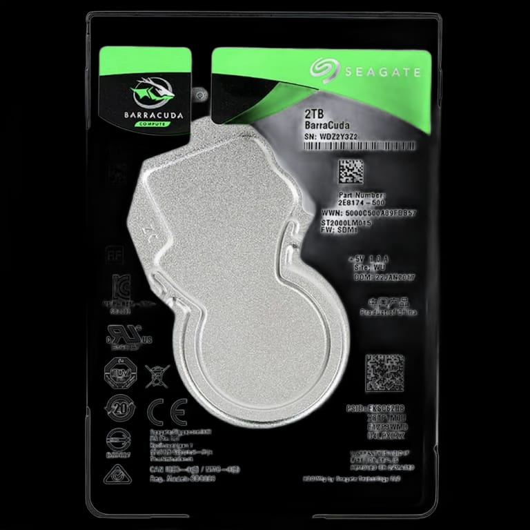 Жесткий диск Seagate BarraCuda ST2000LM015 2TB  2.5" SATA 6Gb/s, 5400rpm, 128MB, Bulk {50} (098318)