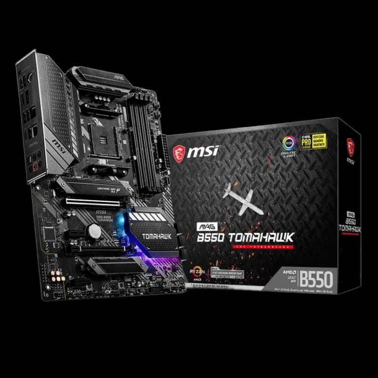 Материнская плата MSI MAG B550 TOMAHAWK, ATX, Socket AM4, AMD®B550, 4xDDR4-3200, 2xPCI-Ex16x, 2xPCI-Ex1x, HDMI+DP, 6xSATA3(RAID 0/1/10), 2xM.2, 8 Ch Audio, GLan, 2.5GLan, (2+4)xUSB2.0, (3+2)xUSB3.2, (1+1)xUSB3.2 Type-C™, 1xPS/2, RTL {5} (728625)