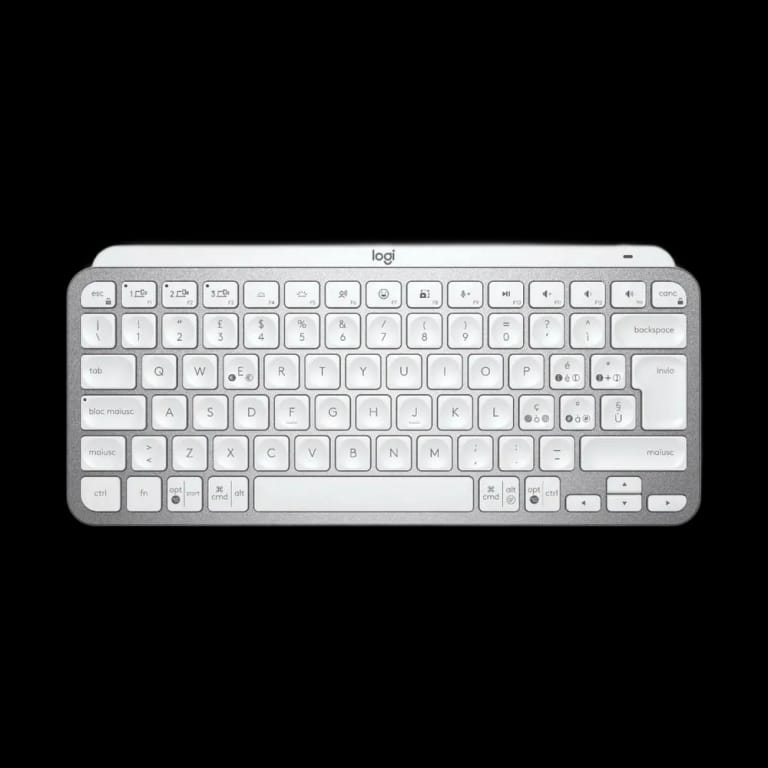 Клавиатура Logitech Клавиатура беспроводная Logitech MX Keys Mini Pale Gray Компактная, серая, Bluetooth LE/Logi Bolt, автоматическая подсветка, встроенная батарея, Type-C коннектор, кабель Type-C - Type-A в комплекте