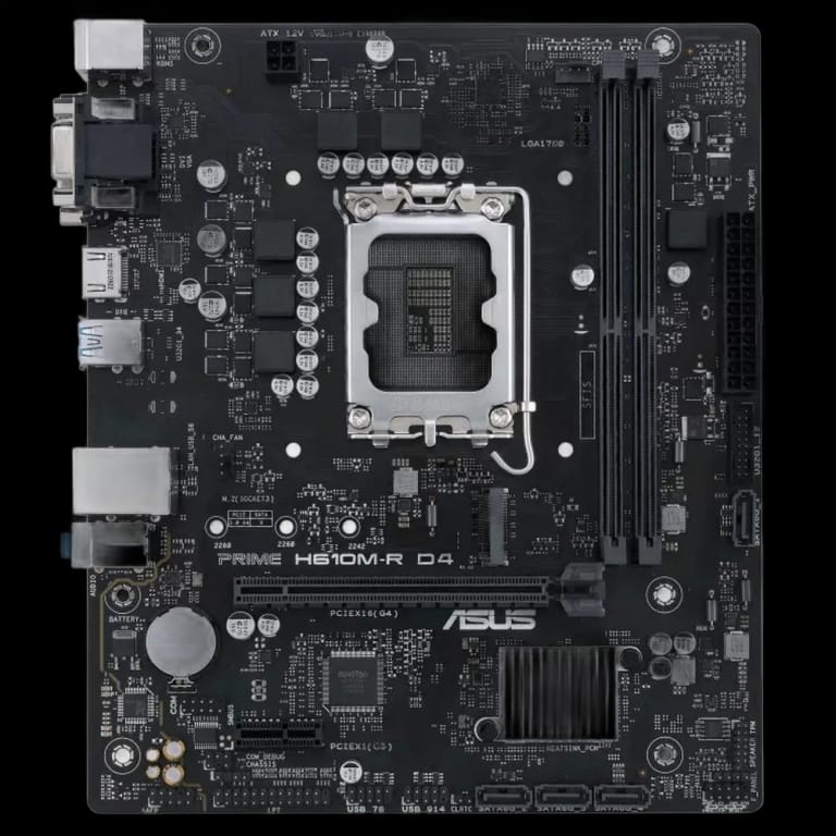 Материнская плата ASUS PRIME H610M-R D4-SI  /LGA1700,H610,HDMI,DVI,D-SUB,MB (758372)