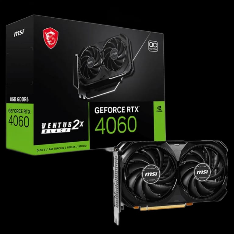Видеокарта MSI RTX4060 VENTUS 2X BLACK 8GB OC GDDR6 128-bit DPx3 HDMI ATX 2FAN 