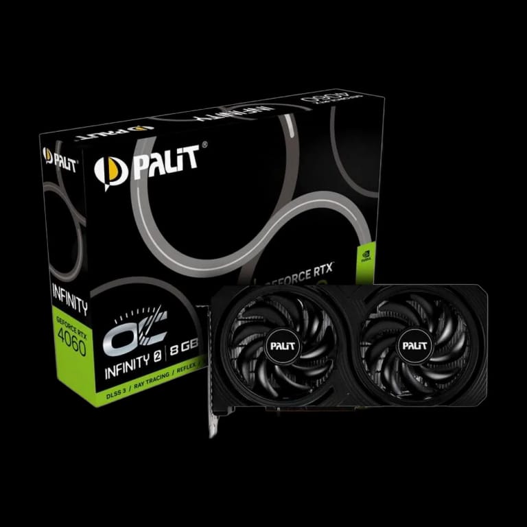 Видеокарта Palit RTX4060 INFINITY 2 OC 8Gb GDDR6 128bit 3xDP HDMI 2FAN