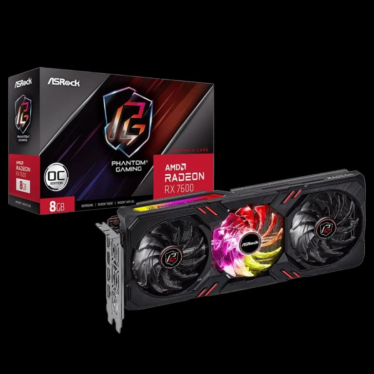 Видеокарта ASRock Radeon RX 7600 Phantom Gaming 8G OC 