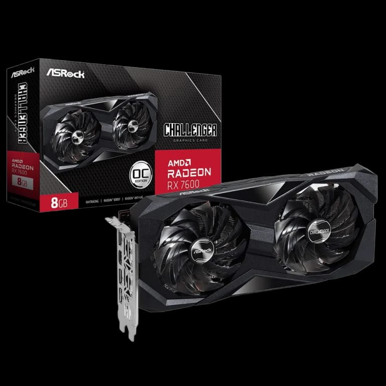 ASRock Radeon RX 7600 Challenger OC - 8GB, черный цвет