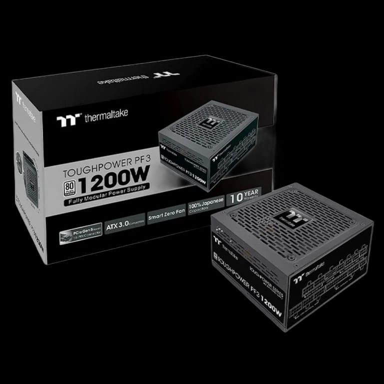 Блок питания Thermaltake Toughpower PF3 PS-TPD-1200FNFAPE-3 1200W/Fully Modular/Non Light/Full Range/Analog/80 Plus Platinum/ PS-TPD-1200FNFAPE-3 1200W/Fully Modular/Non Light/Full Range/Analog/80 Plus Platinum/EU/100% JP CAP/All Flat Cables/Gen 5