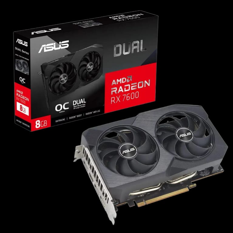 Видеокарта ASUS DUAL-RX7600-O8G-V2 /RX7600,HDMI,DP*3,8G,D6